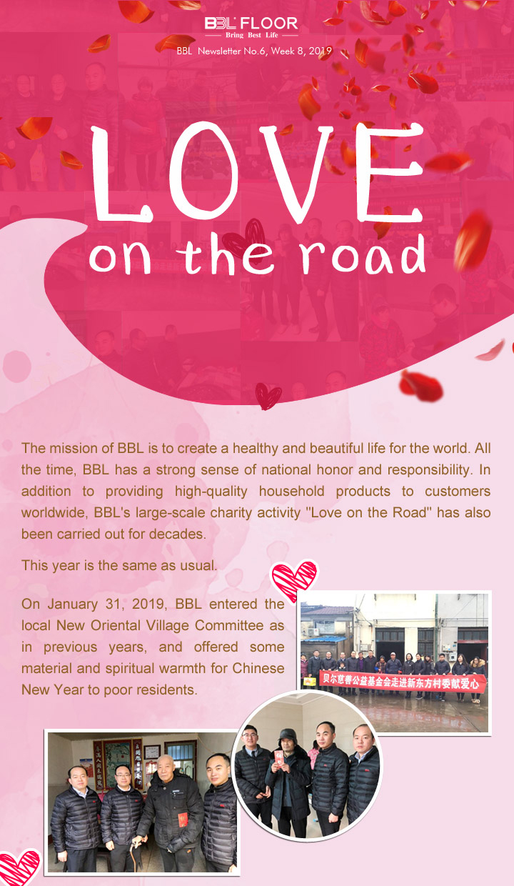 Love on the road--BBL's large-scale charity