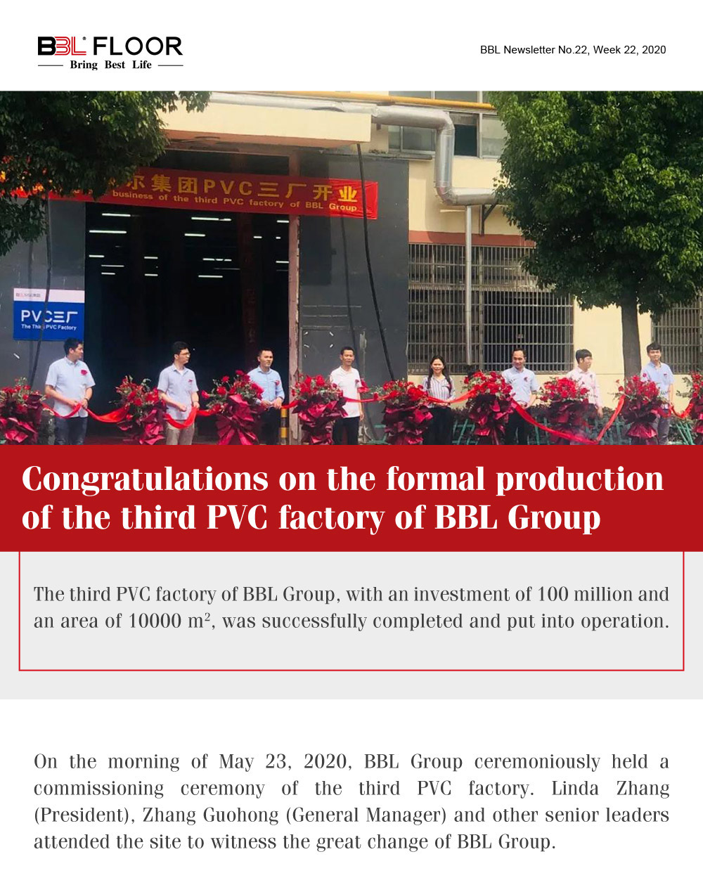 The third PVC factory of BBL Group