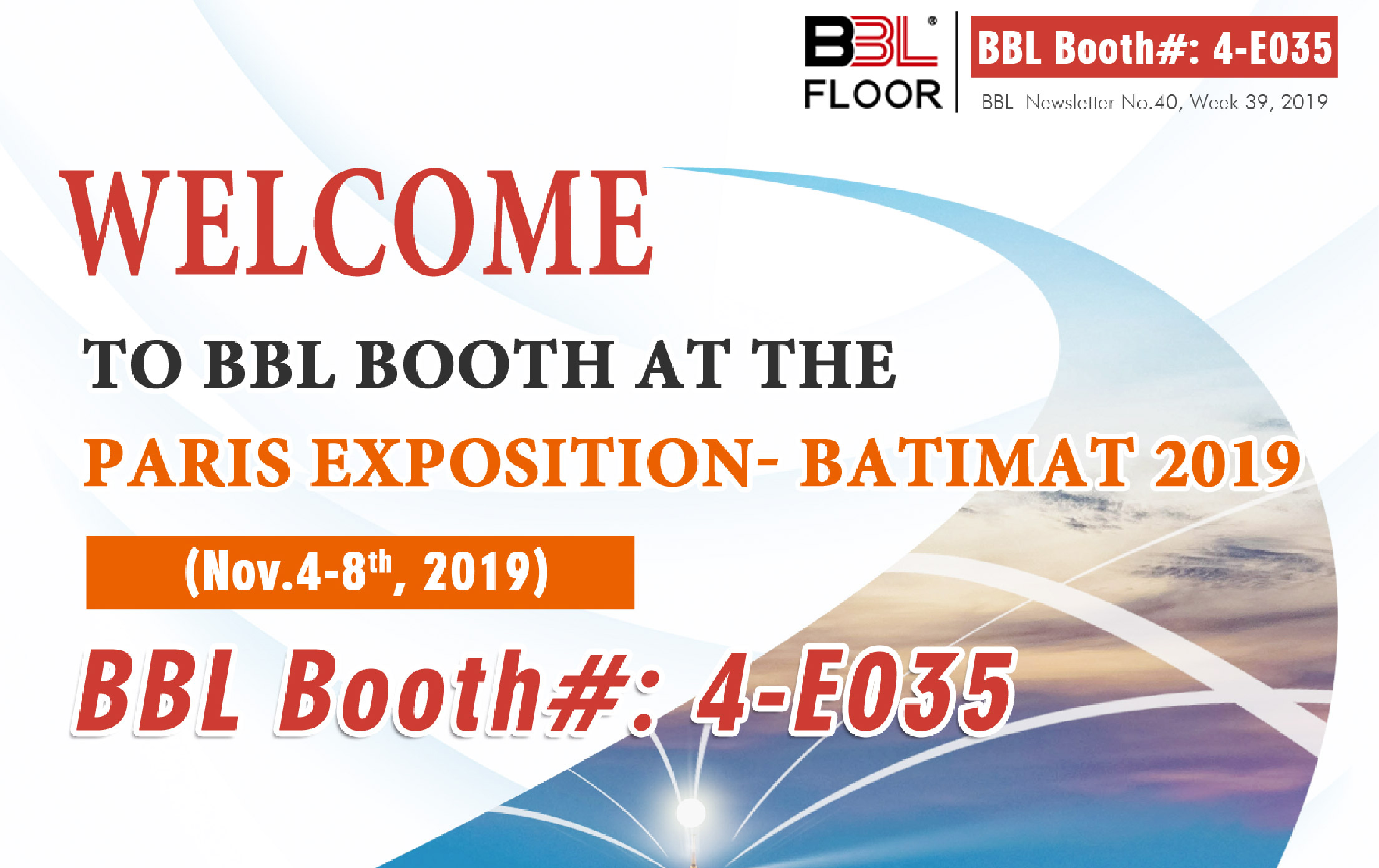 Welcome to BBL booth at the Paris Exposition- BATIMAT 2019