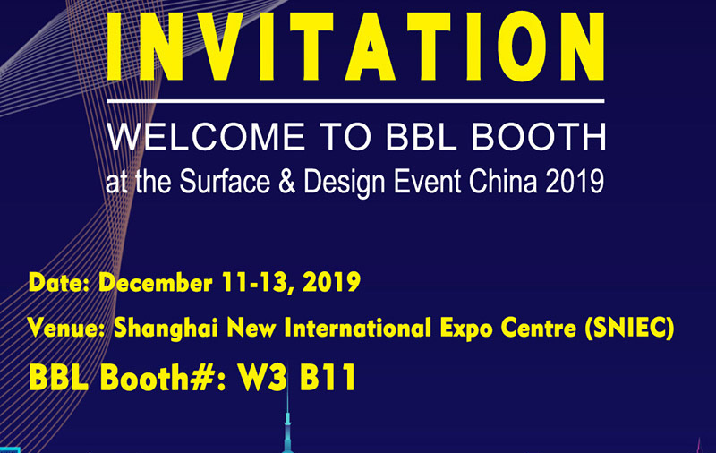 Invitation of Surface&Design Event China 2019