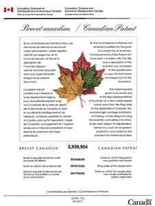 SPC Floor Canadian Patent